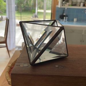Hand Made Glass Candle Holder